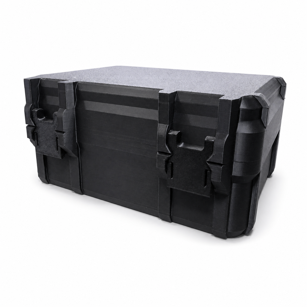 CCSB30 30-count graded coin slab storage case, closed rear and hinge view