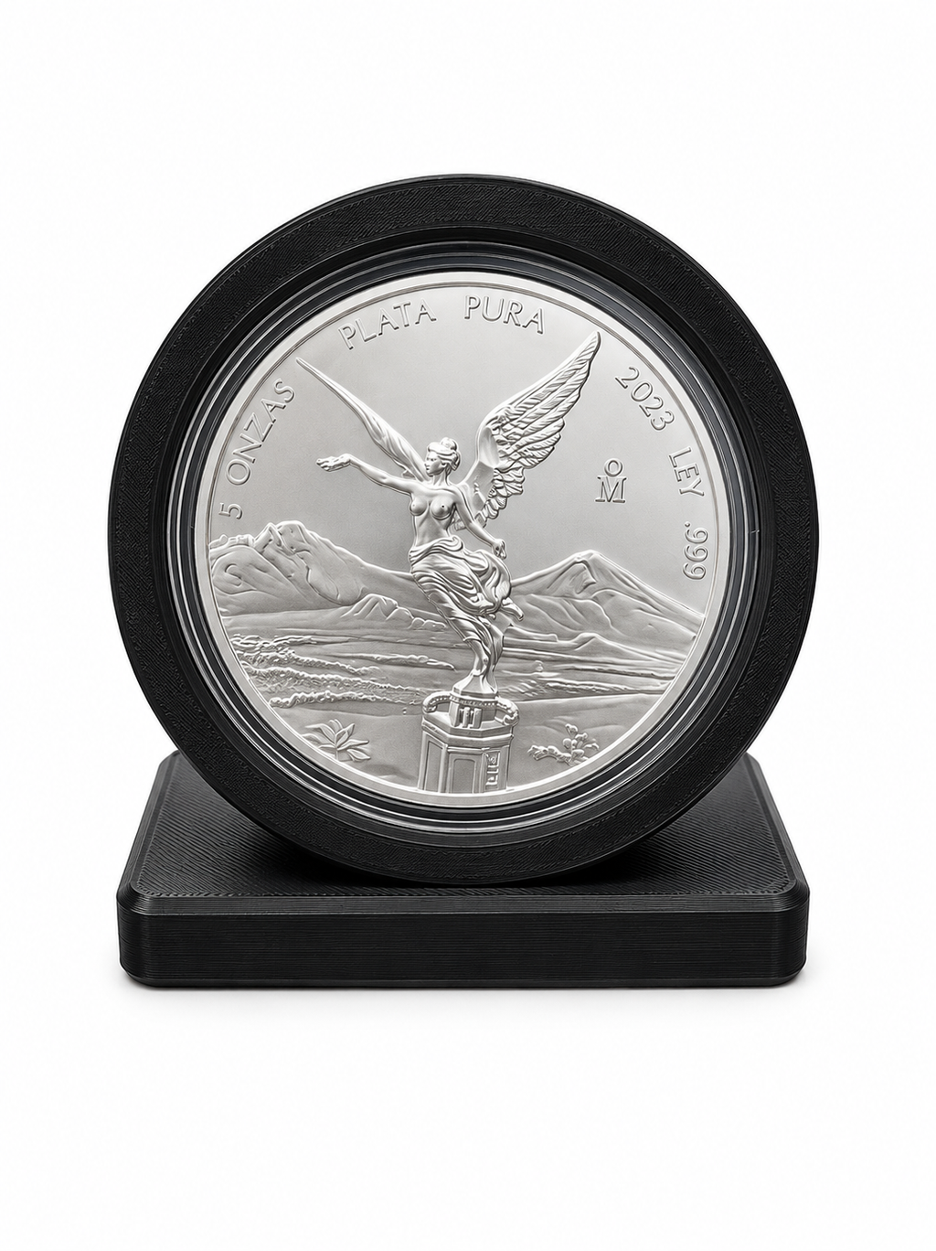 Black 5 oz Y65-compatible capsule stand front display view