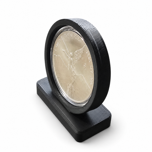 Black 1 oz H39/H40-compatible capsule stand angled view
